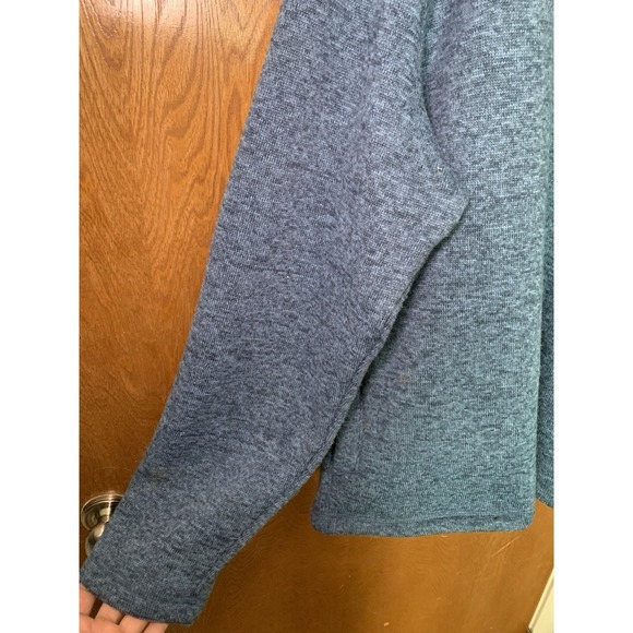 Eddie Bauer Mens Snap Button Pocket 1/4 Zip Sweater Fleece Pullover Blue XXL - Picture 3 of 10